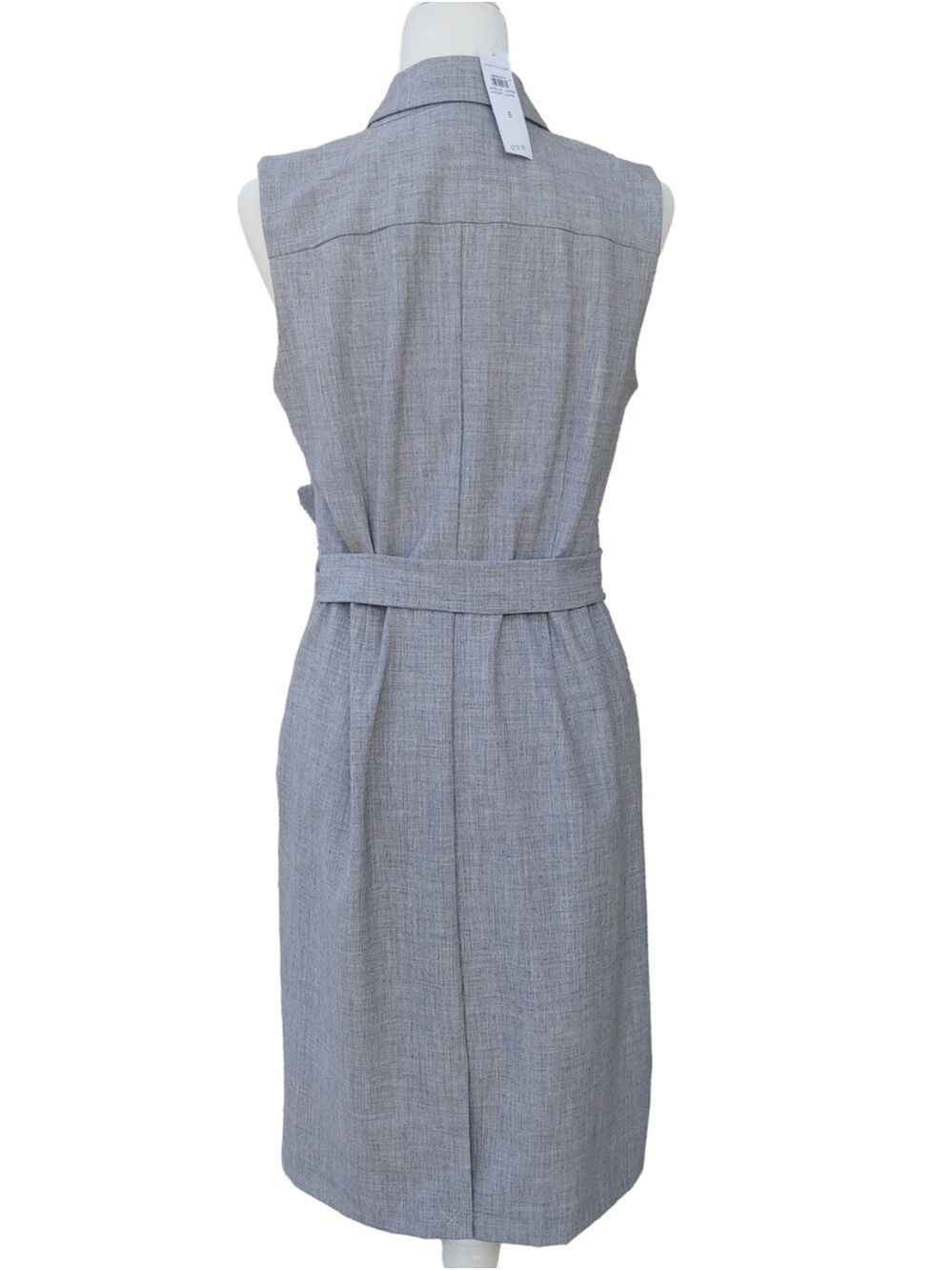 Ann Taylor NEW Gray Tie-Waist Sleeveless Blazer Dress Women's 8 NWT - Picture 7 of 16